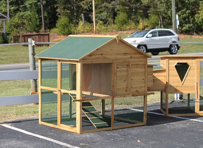 Chicken Coops and Farm Supplies at Cherokee Feed and Seed in Ball Ground, Georgia