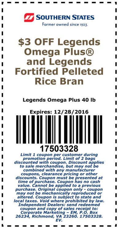 $3 OFF/Bag on Legends Fat Supplements for Your Hard Keepers