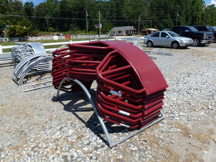 Round bale cradles at Cherokee Feed & Seed in Georgia