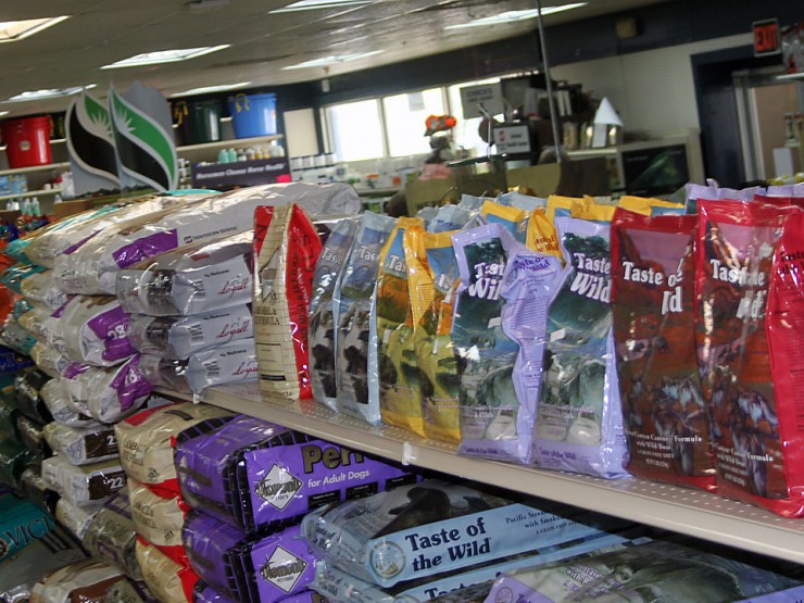 Cherokee Feed & Seed carries a wide selection of dog food.