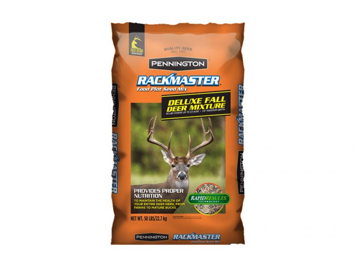 Rackmaster delux fall deer food plot mixture available at Cherokee Feed & Seed Cherokee Feed