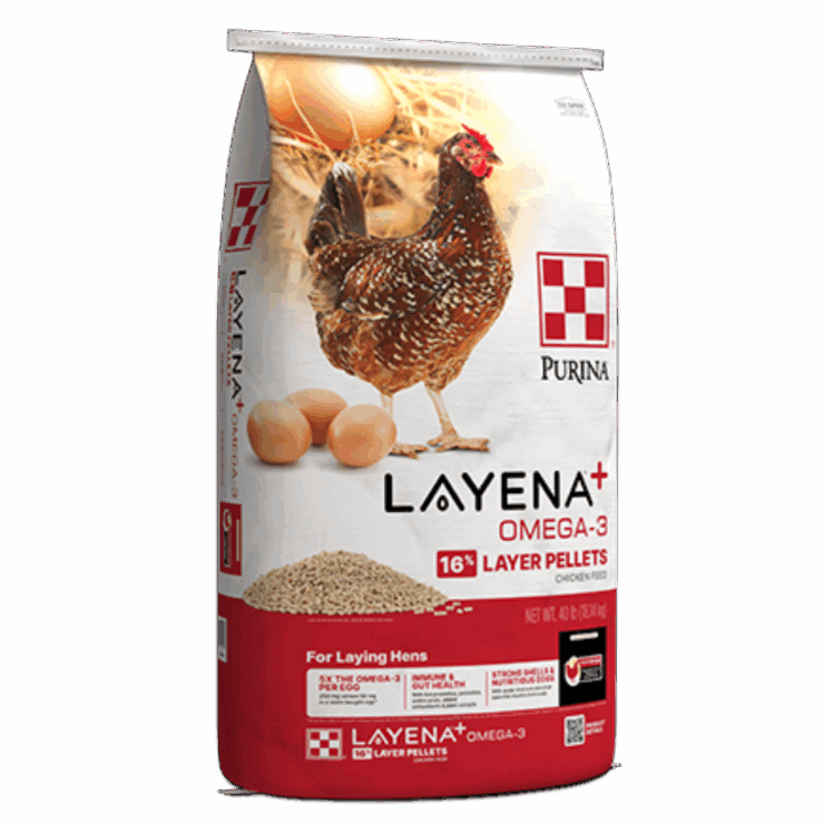 bag of Purina Layena Plus Omega-3