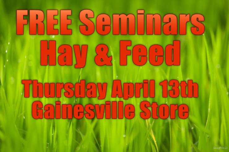 FREE Horse FEED & HAY Seminars at Cherokee Feed & Seed - Gainesville