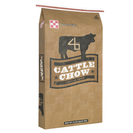 Brown feed bag. Purina Dairy Cattle Chow