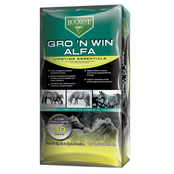 Buckeye Gro 'n Win Alfa is available at Cherokee Feed & Seed
