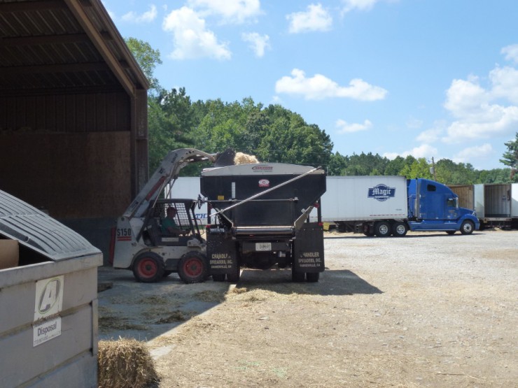 Bulk delivery of shavings for bedding for farm livestock and horses.