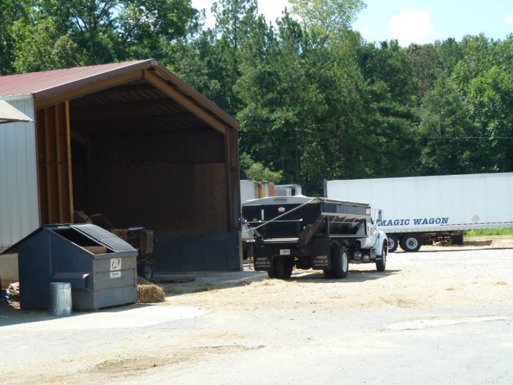 Bulk delivery of shavings for bedding for farm livestock and horses.