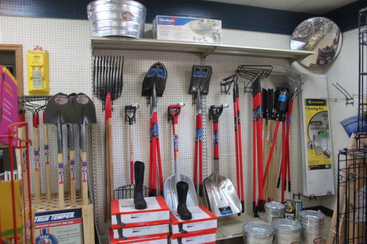 Cherokee Feed & Seed carries shovels, racks and tools for your farm or garden needs.