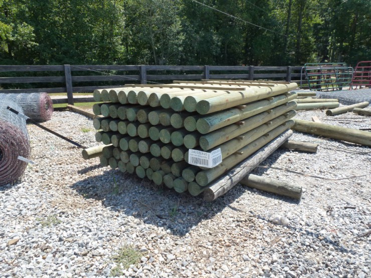 Wood Fence Posts at Cherokee Feed & Seed