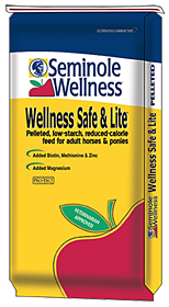 Seminole Wellness Safe & Lite- Low starch, low energy, pelleted horse feed