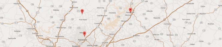 Map & Directions to Cherokee Feed & Seed stores in North Georgia