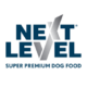 Next Level Super Premium Pet Food logo with dark background extra small