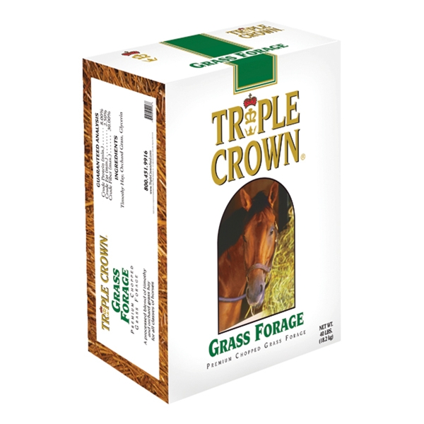 Triple Crown Grass Forage for Horses Chopped 40 lb
