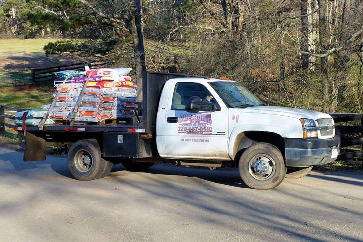 Cherokee Feed Seed delivers, hay, feed, shavings and more...