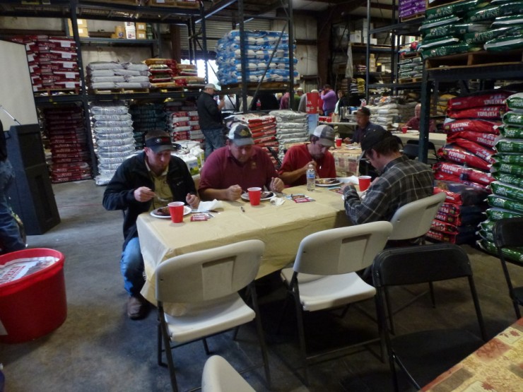 Customers at the Purina Cattle Mineral Meeting at Cherokee Feed & Seed in Ball Ground, GA