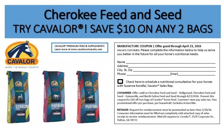 Cavalor Horse Feed Coupon