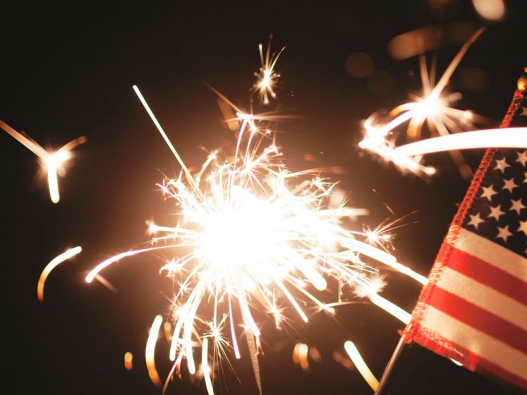 10 Tips to Keep Your Pets Safe on July 4th - sparkler & flag