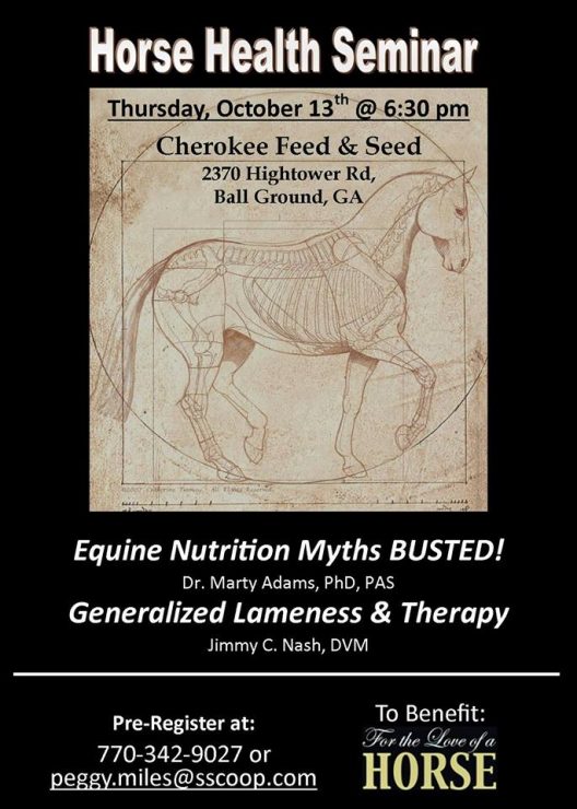 Horse Health Seminar at Cherokee Feed & Seed in GA