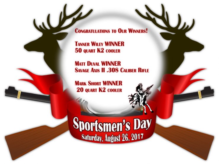 Cherokee Feed & Seed Sportsmen's Day Winners!