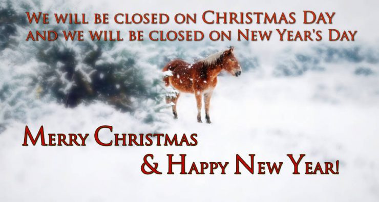 Cherokee Feed & Seed will be closed on Christmas Day & New Years Day.
