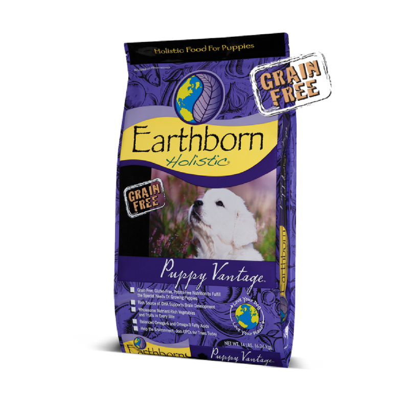 Earthborn Holistic Puppy Vantage dry dog food.