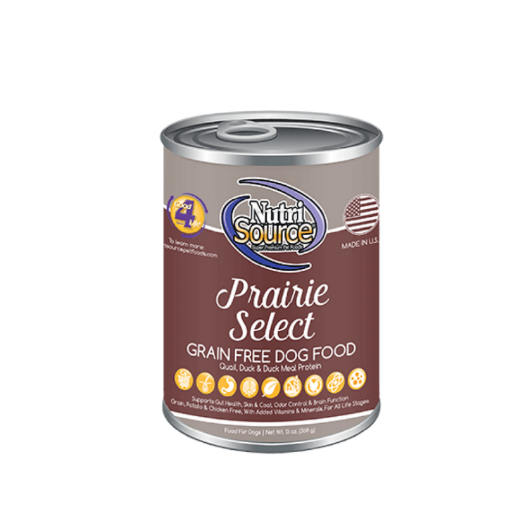 NutriSource Prairie Select Grain Free Canned Dog Food - Cherokee Feed