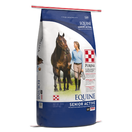 Purina Equine Senior Active Horse Feed, with Outlast Gastric Support