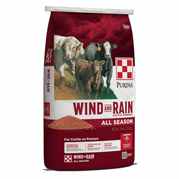 bag of Purina Wind and Rain All Season Minerals