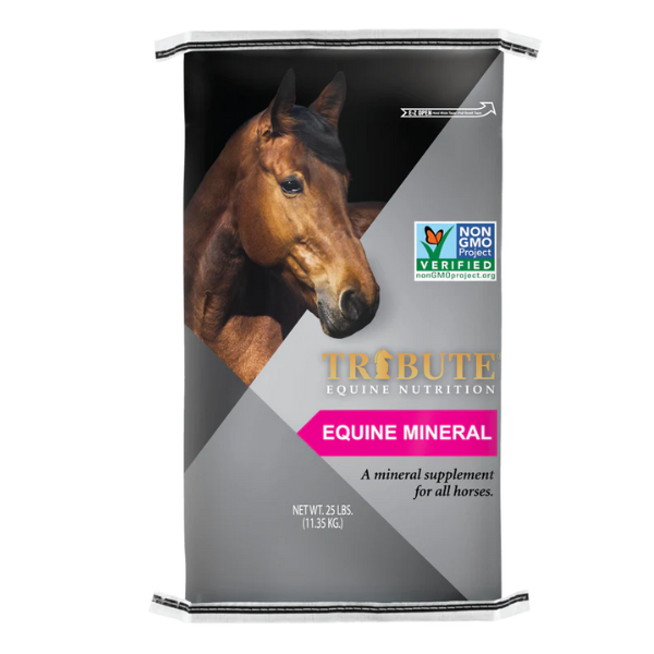 Equine Mineral 12-8 for all horses. 25-lb bag