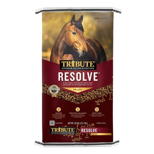 Resolve Pellets horse feed. 50-lb bag