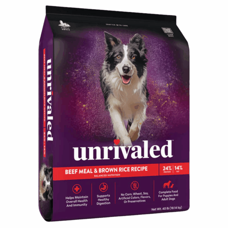 bag of Unrivaled Beef Meal & Brown Rice Recipe