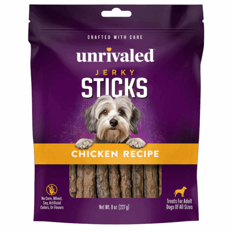 bag of Unrivaled Jerky Sticks - Chicken Recipe
