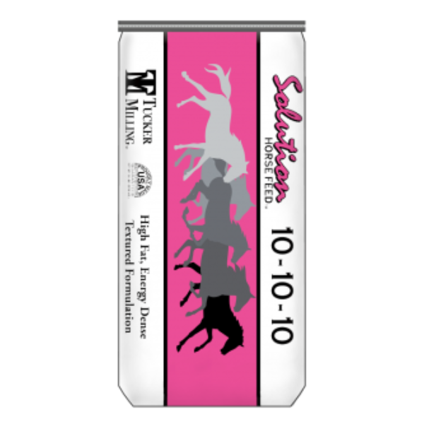 Solution 10-10-10 Textured Horse Feed is formulated specifically for mature performance horses