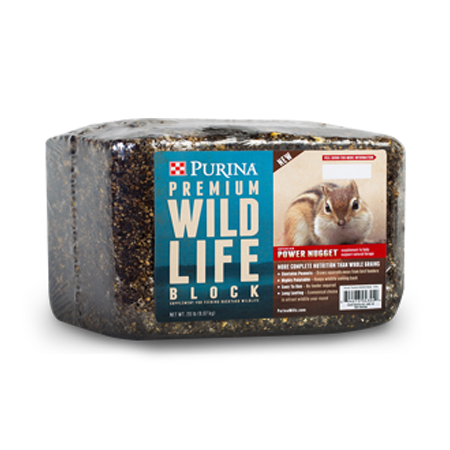 Purina Premium Wildlife Block. Brown compressed block.