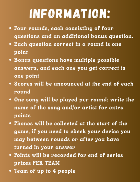 Equine Trivia Series at North Fulton Feed rules