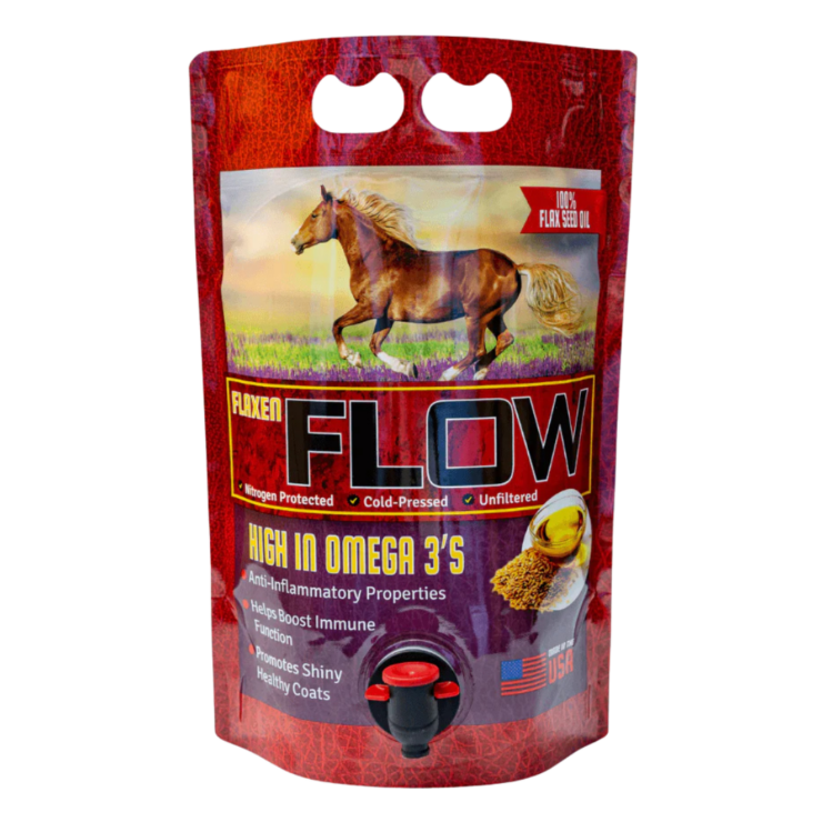 Horse Guard Flaxen Flow in red bag.