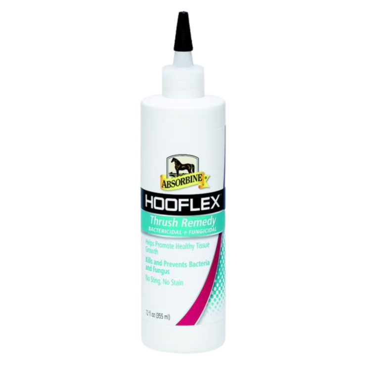 White bottle of Absorbine Hooflex Thrush Remedy