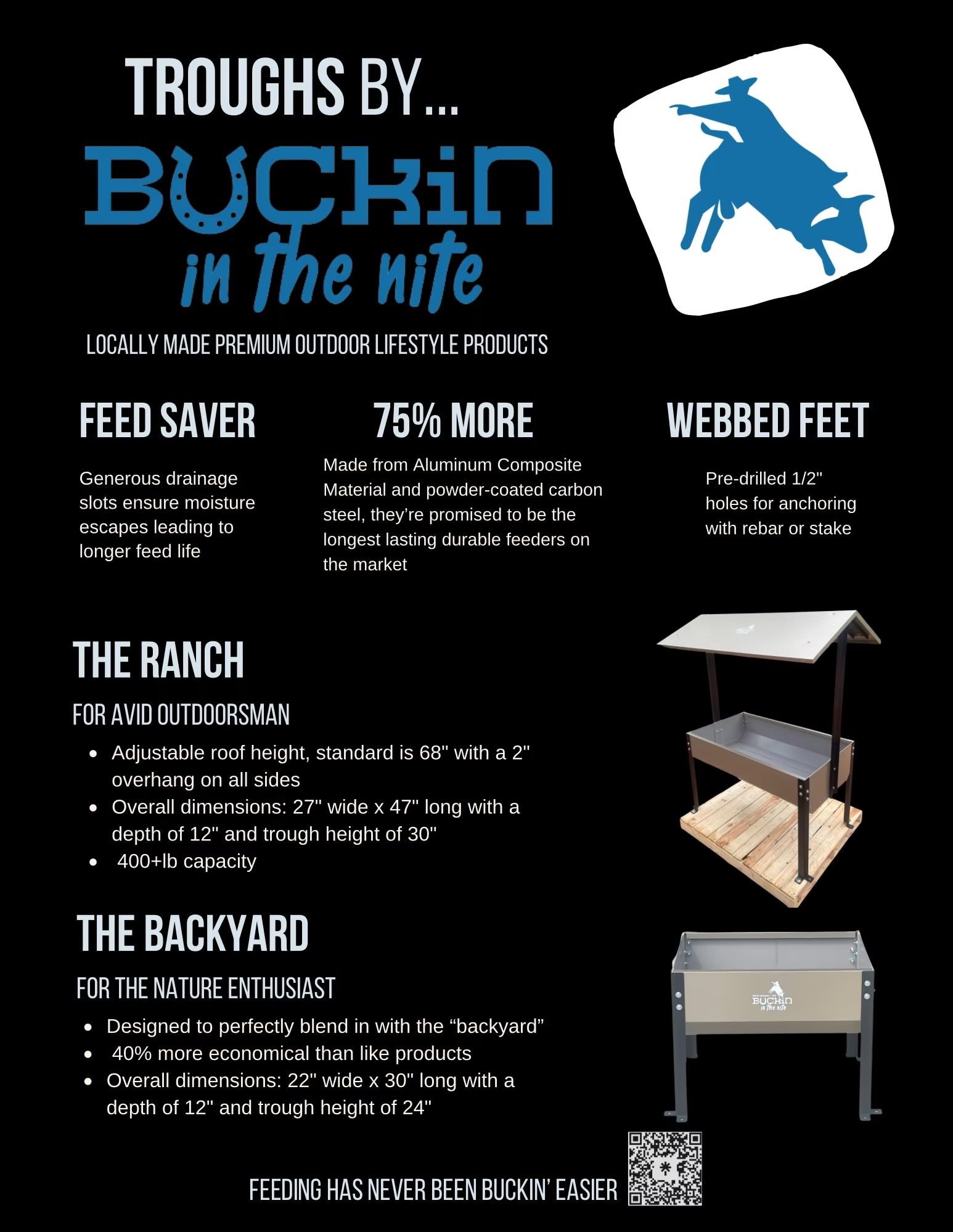 Buckin' in the Nite Deer Feeders information brochure 
