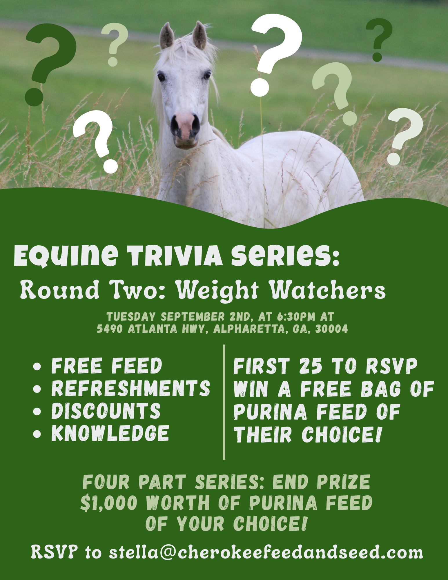 Copy of Equine Trivia Series: Round 2 at North Fulton Feed 