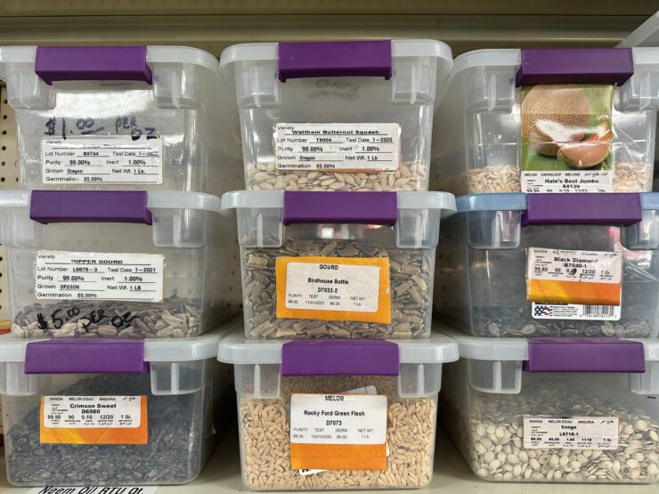 Some bulk seeds available at Cherokee Feed's Gainesville location including gourd, melon and squash.