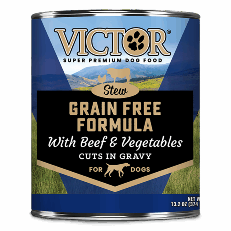 canned dog food - Victor Pet Food Grain Free Formula with Beef and Vegetables Cuts in Gravy