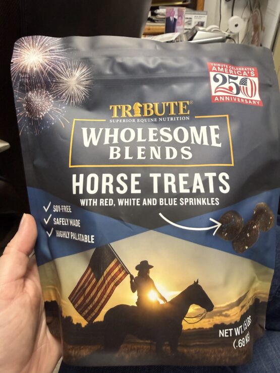bag of  Tribute Wholesome Blends Horse Treats — Just $9.99! 🇺🇸 held up