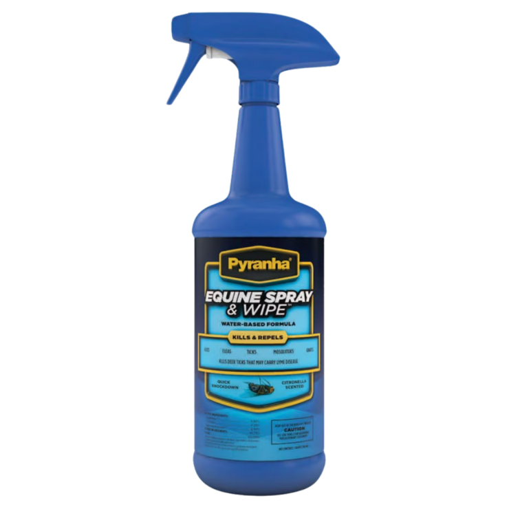Pyranha® Equine Spray & Wipe™ bottle of Pyranha® Equine Spray & Wipe™