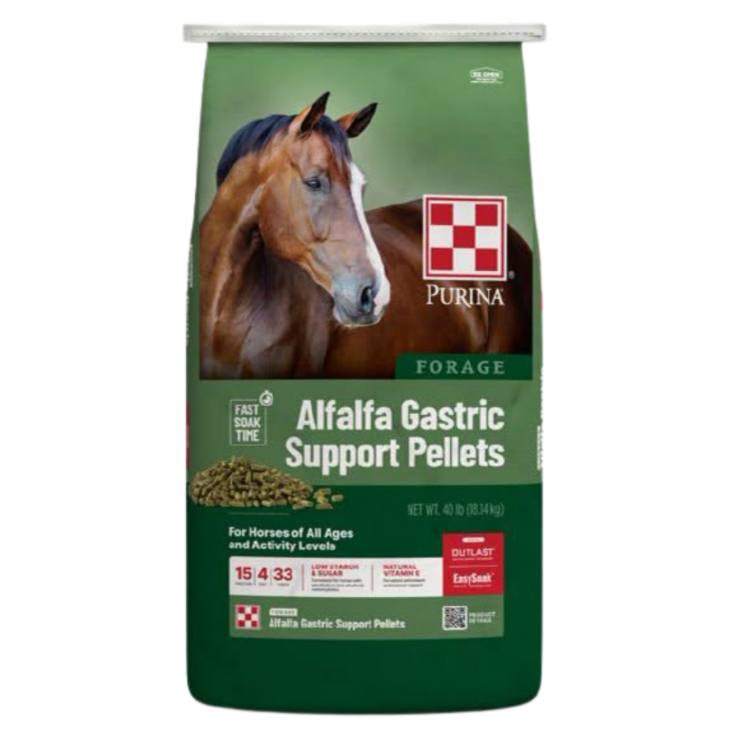 bag of Purina Forage Alfalfa Gastric Support Pellets